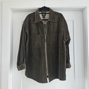 Vintage Cherokee Corduroy Shirt Shacket Mens L Western Cowboy Rodeo 90s Full Zip